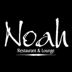 Noah the hidden inn punta cana logo for noah restaurant lounge on a black background with stylized white text and a decorative divider beneath the name