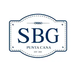 Sbg logo the hidden inn punta cana logo badge reading sbg with punta cana and est 2015 beneath decorative blue outline badge